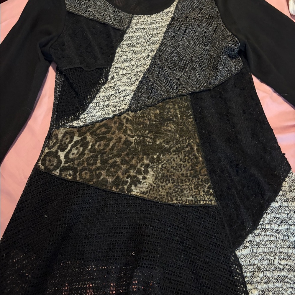 Vintage concepts Mixed-Texture Patchwork asymmetr… - image 11